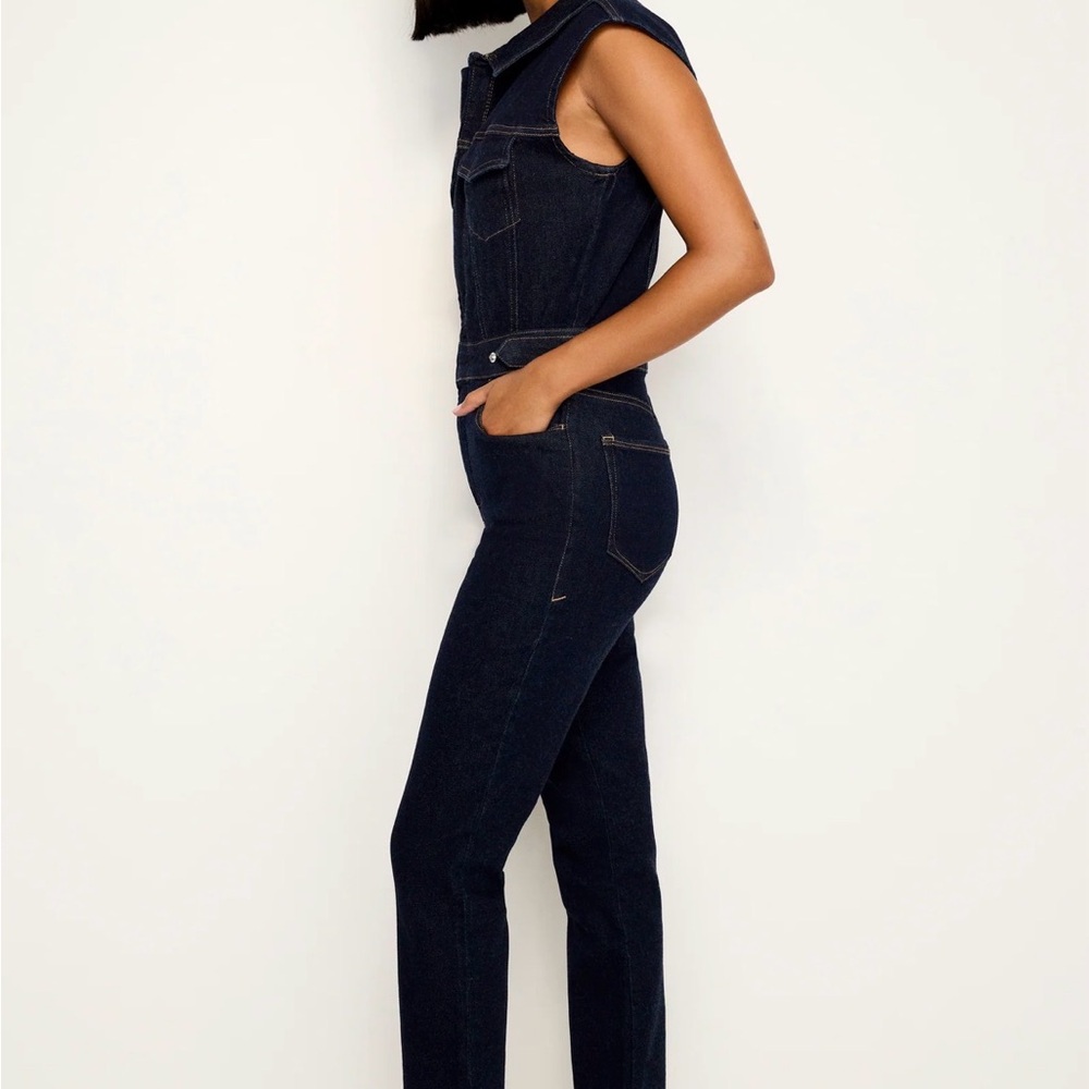 Good American Rinsed Denim Fit for Success Jumpsuit - Picture 2 of 6